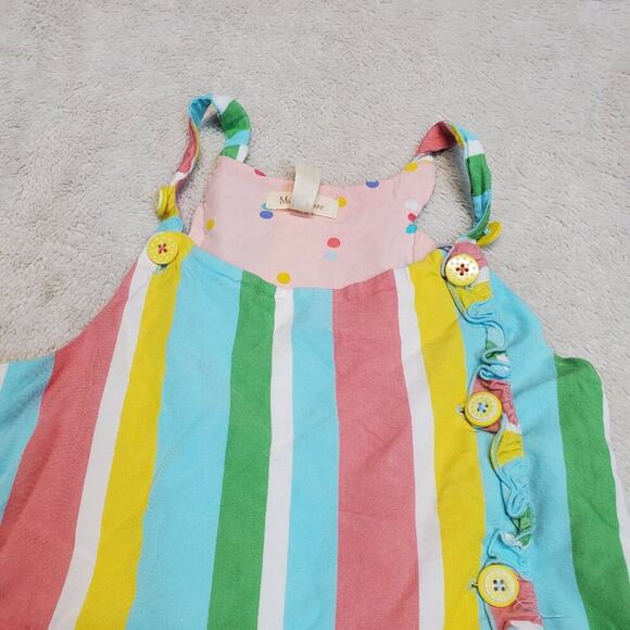 Matilda Jane Let's Go Together Cali Queen Romper Rainbow Stripes Overalls 10 - Picture 6 of 7